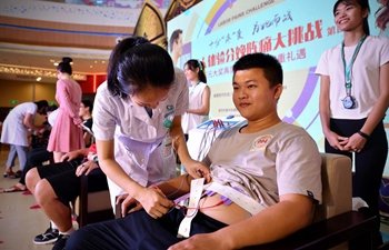 Male Citizens Participate in Labor Pains Challenge in Haikou